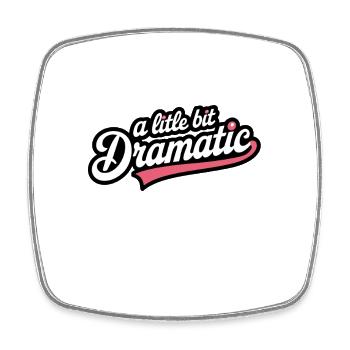 A little dramatically humorous style - Square fridge magnet - white - Front