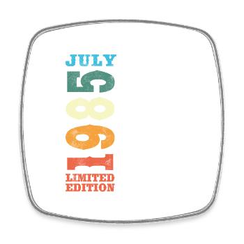 Juli 1985 Vintage Retro Geburtstagsgeschenk - Viereckiger Kühlschrankmagnet - Weiß - Vorne