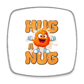 Chicken Nugget - Square fridge magnet - white - Front
