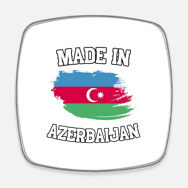Made in Azerbaijan - Square fridge magnet - white