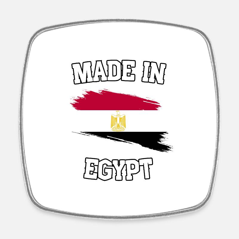 Made in Egypt - Square fridge magnet - white