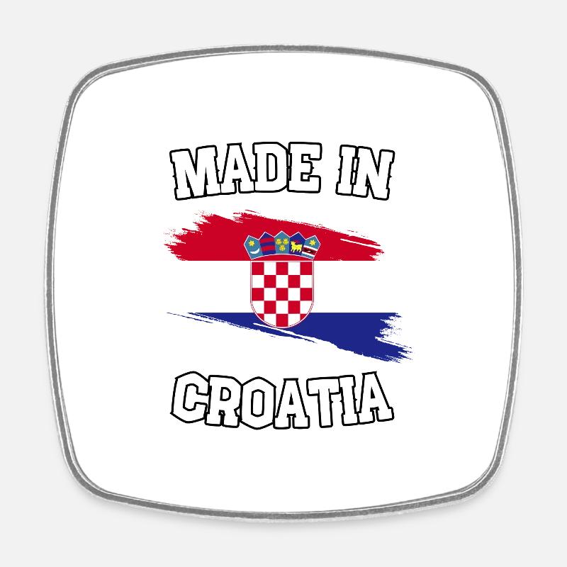 Made in Croatia - Square fridge magnet - white