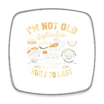 Birthday 1973 Vintage September 1973 Gift - Square fridge magnet - white - Front