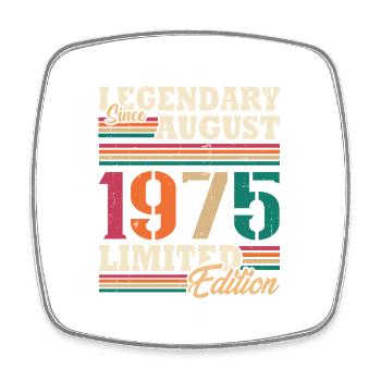 Vintage 1975 Août Cadeau Anniversaire Rétro - Magnet carré - blanc - Devant
