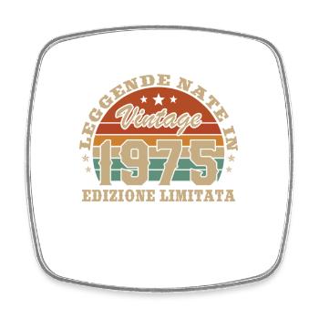 1975 Vintage Retro Geburtstagsgeschenk - Viereckiger Kühlschrankmagnet - Weiß - Vorne