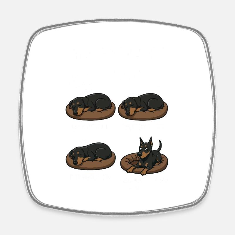 Doberman - Square fridge magnet - white