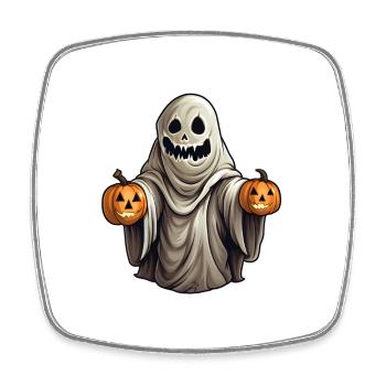 Halloween Gespenst - Viereckiger Kühlschrankmagnet - Weiß - Vorne