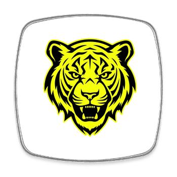 Tiger Kopf Porträt Symbol - Viereckiger Kühlschrankmagnet - Weiß - Vorne