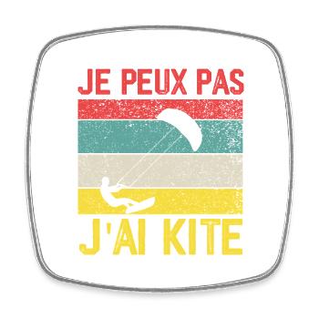 I Can't I Kite Gift Humor - Square fridge magnet - white - Front