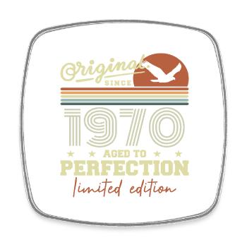Original 1970 cadeau anniversaire 1945 rétro 1970 - Magnet carré - blanc - Devant