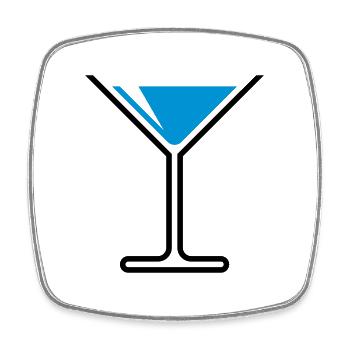 XFrice Time Fun (Skyblue) - Square fridge magnet - white - Front