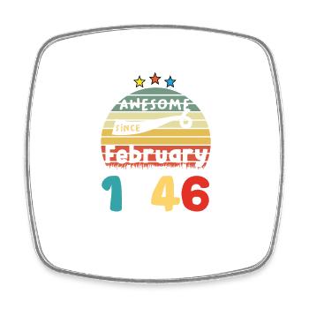 1946 Vintage Retro Anniversary Limited Edition - Square fridge magnet - white - Front