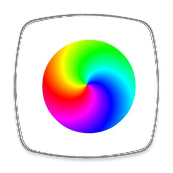 Idée cadeau colorée arc-en-ciel en spirale - Magnet carré - blanc - Devant