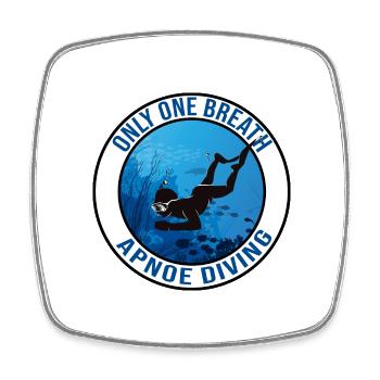 apnoe one breath apnoetauchen apnoe freediving - Viereckiger Kühlschrankmagnet - Weiß - Vorne