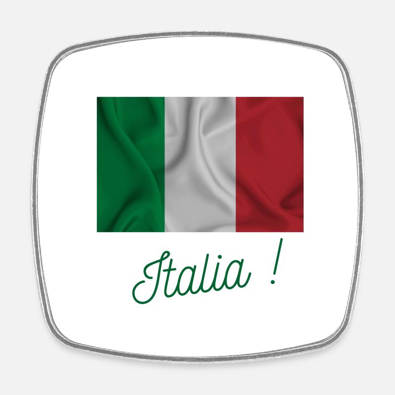 Italia - Magnet carré - blanc