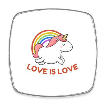 LOVE IS LOVE - Square fridge magnet - white - Front
