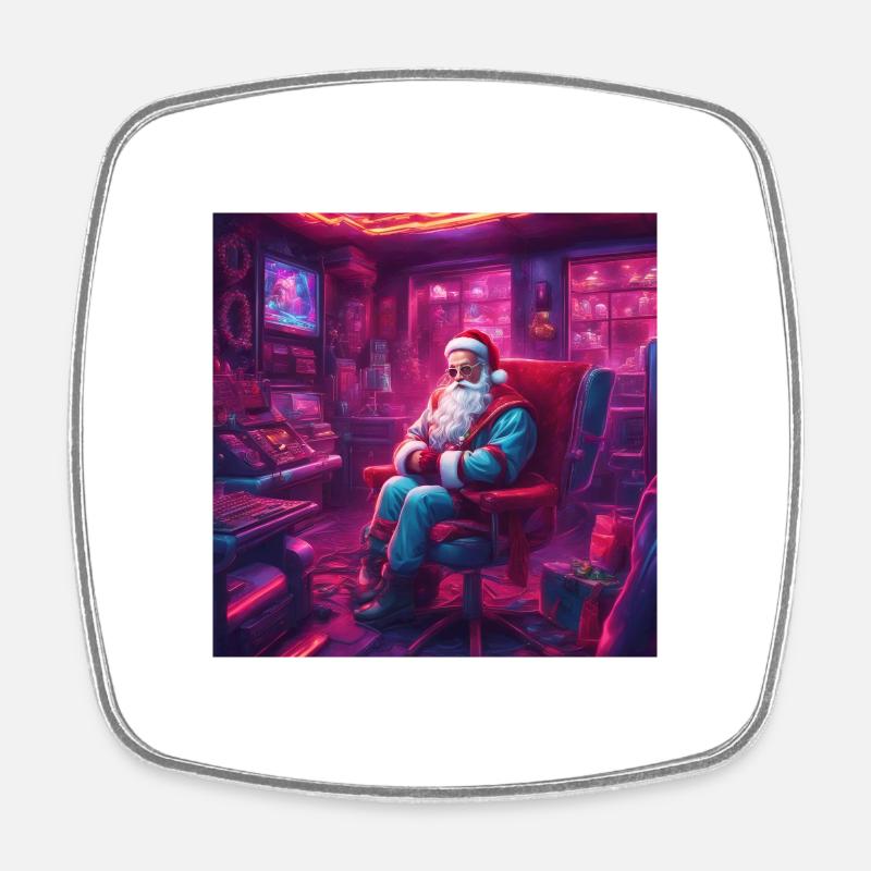 Gaming christmas - Christmas with a difference - Square fridge magnet - white