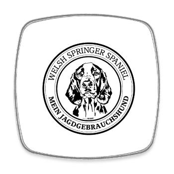 Welsh Springer Spaniel Jagdgebrauchshund Wilsigns - Viereckiger Kühlschrankmagnet - Weiß - Vorne