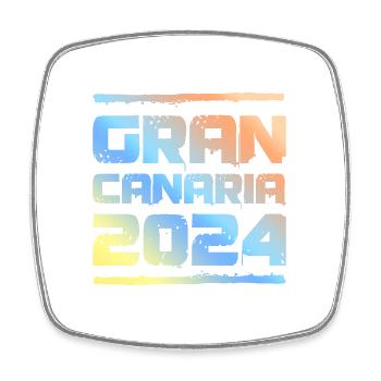 Gran Canaria 2024 Coloré - Magnet carré - blanc - Devant