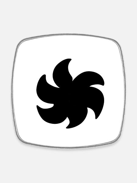 pflanze form symbol symbol blume - Viereckiger Kühlschrankmagnet - Weiß