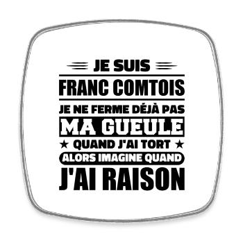 Franc comtois I don't shut my mouth frank comté - Square fridge magnet - white - Front