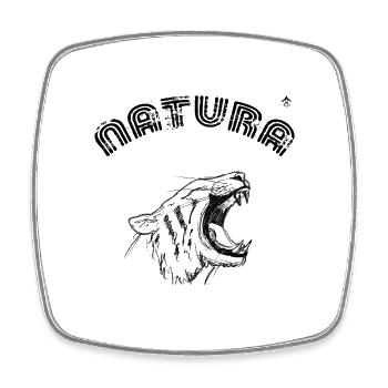 Tiger - Square fridge magnet - white - Front