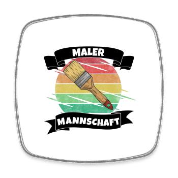 Maler Mannschaft - Viereckiger Kühlschrankmagnet - Weiß - Vorne