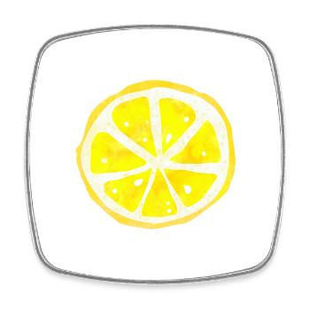 Citron². - Magnet carré - blanc - Devant