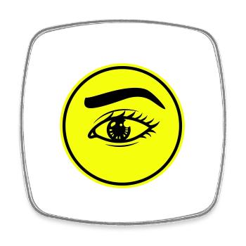 Augen symbol - Viereckiger Kühlschrankmagnet - Weiß - Vorne