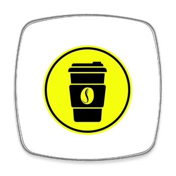 Coffee Symbol - Square fridge magnet - white - Front