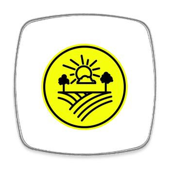 Agriculteur agricole - Magnet carré - blanc - Devant