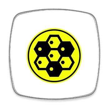 Beekeeper symbol - Square fridge magnet - white - Front