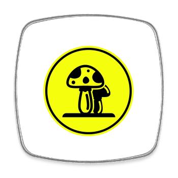 Symbole des champignons - Magnet carré - blanc - Devant