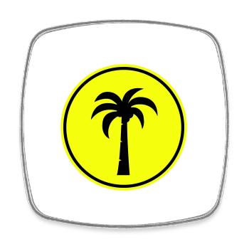 symbole de la paume - Magnet carré - blanc - Devant