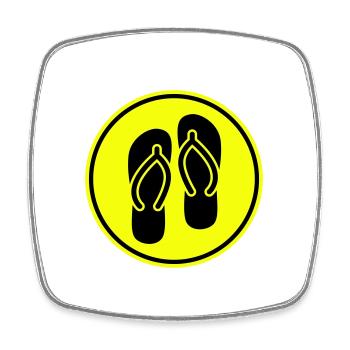 Flip-flops icon - Square fridge magnet - white - Front