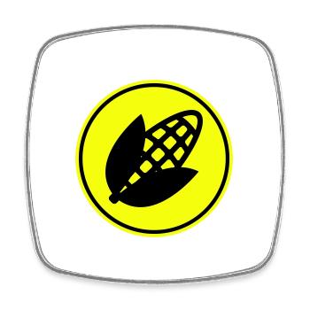 Corn symbol - Square fridge magnet - white - Front