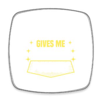 Stuffies Gives Me Teacher Powers Funny Professor - Square fridge magnet - white - Front