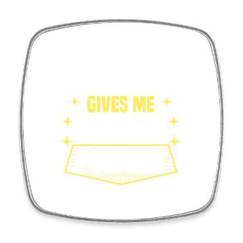 Takoyaki Gives Me Teacher Powers Funny Professor - Square fridge magnet - white - Front