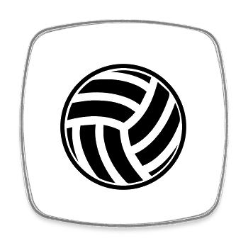 Volleyball Symbol - Viereckiger Kühlschrankmagnet - Weiß - Vorne