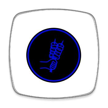Spieß grill Icon - Square fridge magnet - white - Front