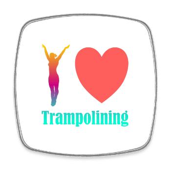 I love Trampolining - Square fridge magnet - white - Front