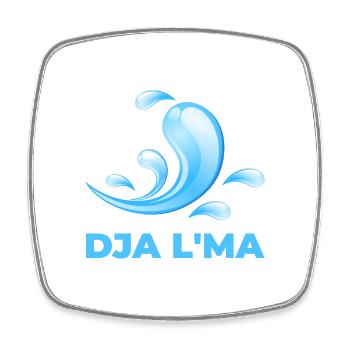 Dja l'ma - Square fridge magnet - white - Front