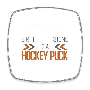 ice hockey witziger spruch - Viereckiger Kühlschrankmagnet - Weiß - Vorne