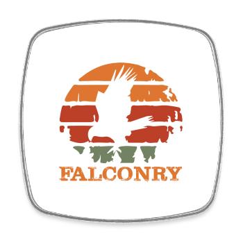 falcon pub hunt quote falconry - Square fridge magnet - white - Front