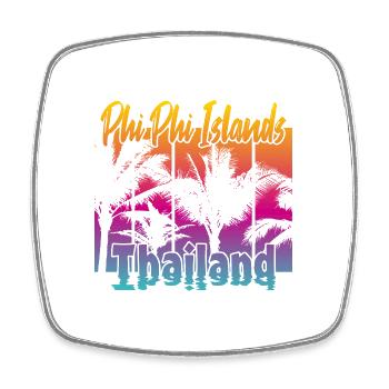 Îles Phi Phi Thaïlande - Magnet carré - blanc - Devant