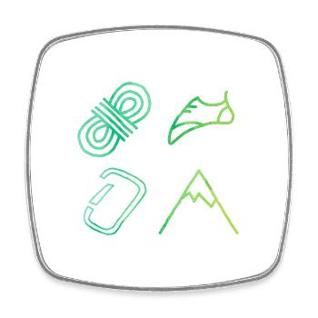 Retro Graphic Climbing Bouldering Rock Climber Mou - Viereckiger Kühlschrankmagnet - Weiß - Vorne