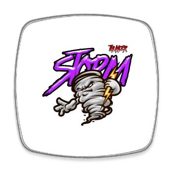 God of thunder cool cartoon - Viereckiger Kühlschrankmagnet - Weiß - Vorne