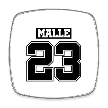 Malle 23 - Viereckiger Kühlschrankmagnet - Weiß - Vorne