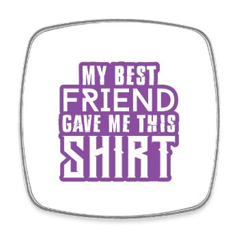 Best Friends Shirt - Square fridge magnet - white - Front