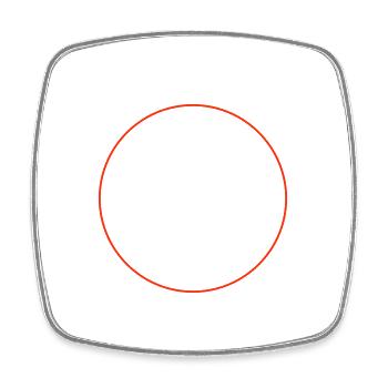 Kreis Icon - Viereckiger Kühlschrankmagnet - Weiß - Vorne